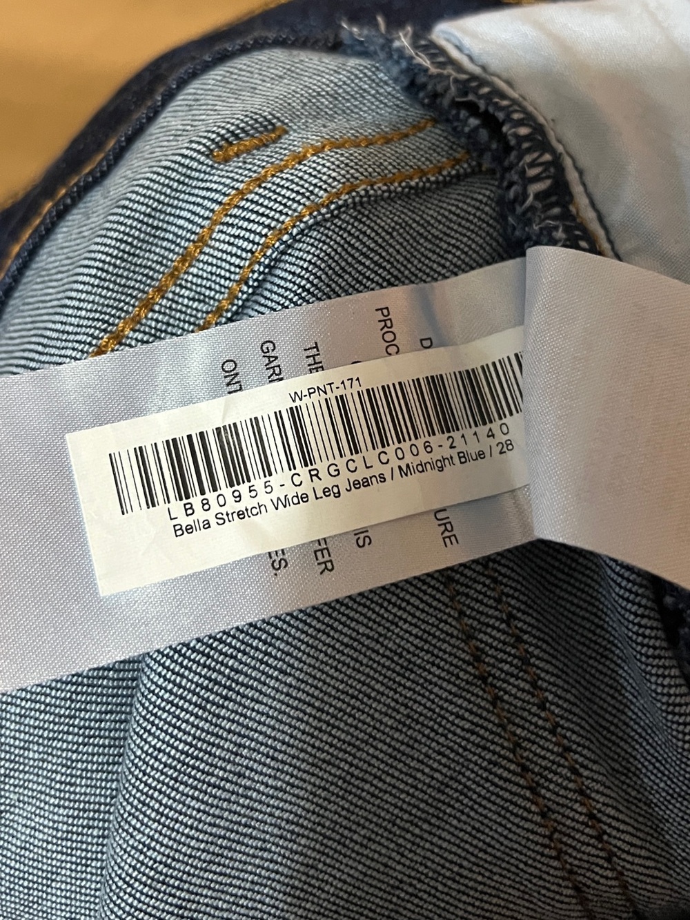 Quince | NWT Bella Stretch Wide Leg Jeans Midnight Blue High Rise Size 28 Long - Picture 10 of 10